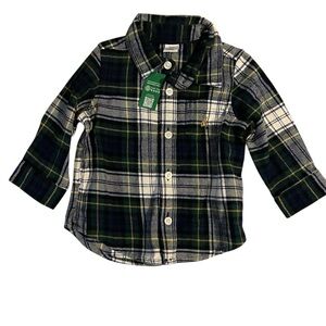 Baby Gap Flannel‎ 6-12M NWT Plaid Button-Up